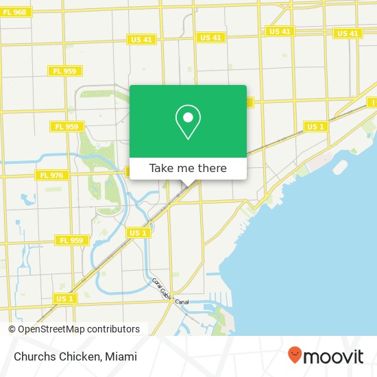 Mapa de Churchs Chicken