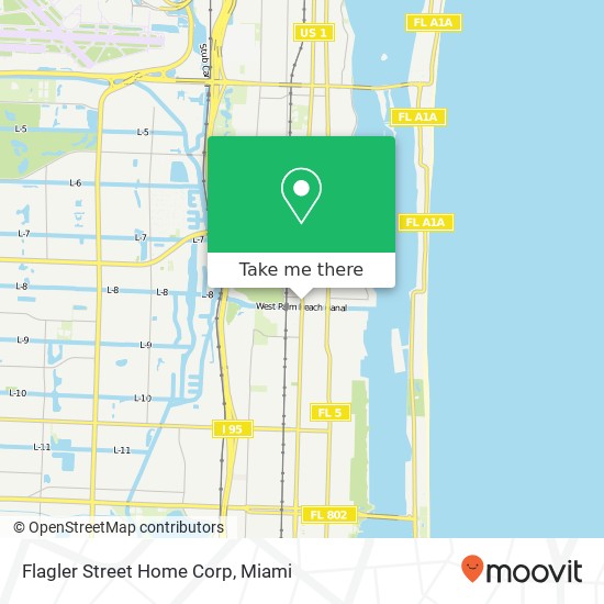 Flagler Street Home Corp map