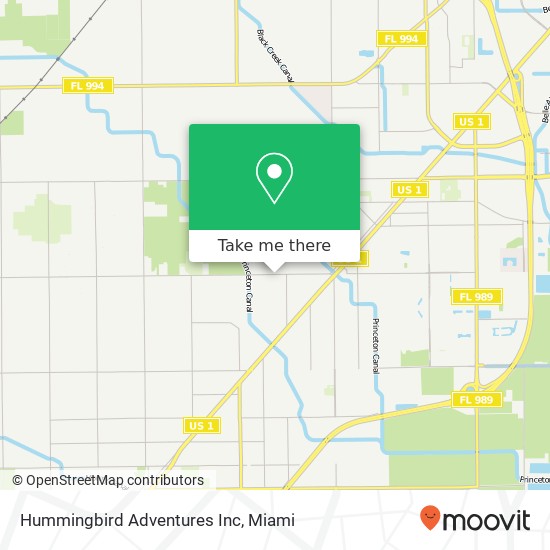 Mapa de Hummingbird Adventures Inc