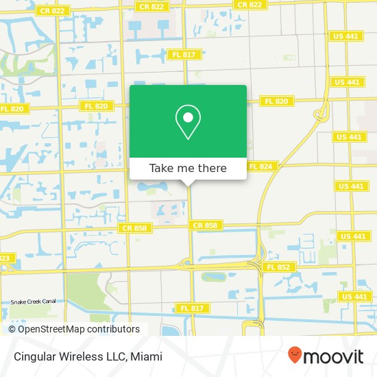 Mapa de Cingular Wireless LLC