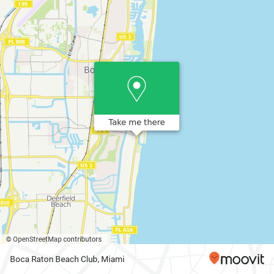 Boca Raton Beach Club map