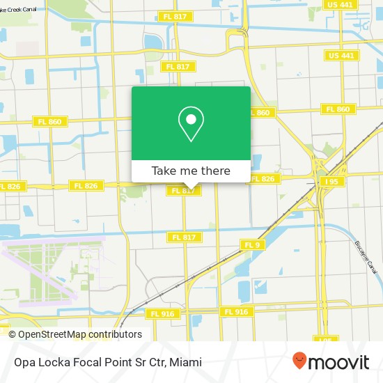 Opa Locka Focal Point Sr Ctr map