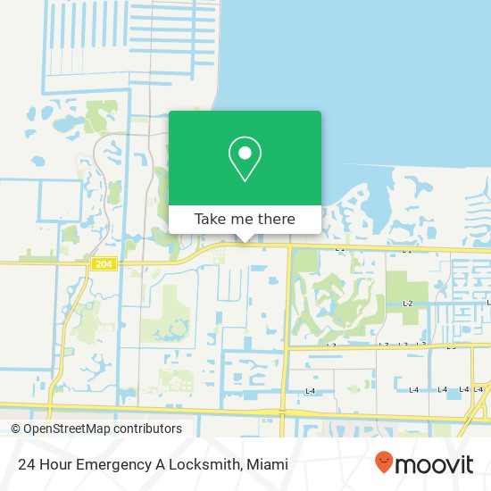 24 Hour Emergency A Locksmith map