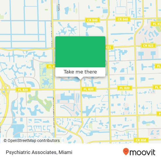 Mapa de Psychiatric Associates