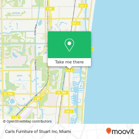 Carls Furniture of Stuart Inc map