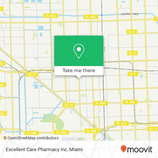 Mapa de Excellent Care Pharmacy Inc