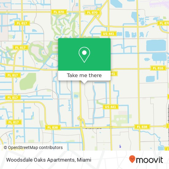 Mapa de Woodsdale Oaks Apartments