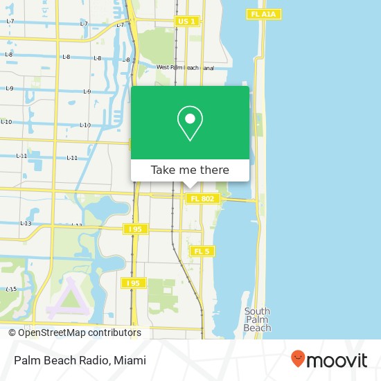 Mapa de Palm Beach Radio