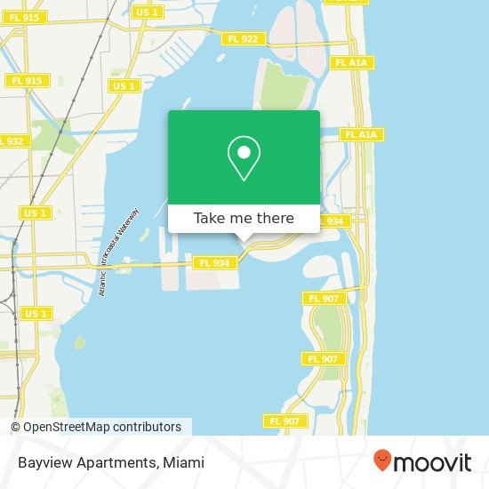 Mapa de Bayview Apartments
