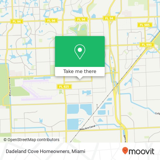 Dadeland Cove Homeowners map