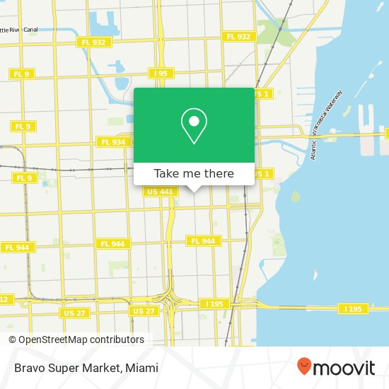 Mapa de Bravo Super Market