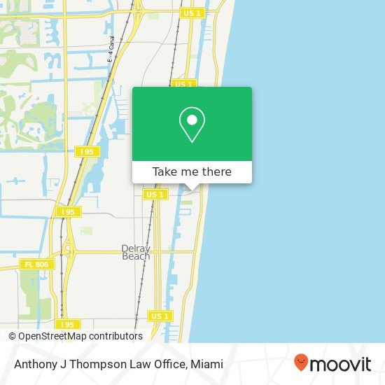 Anthony J Thompson Law Office map