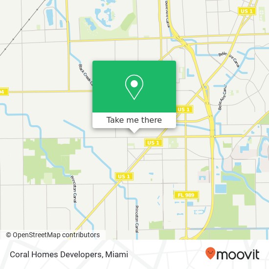 Coral Homes Developers map