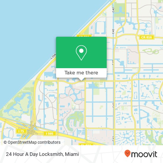 24 Hour A Day Locksmith map