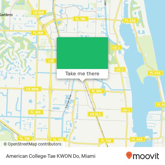 American College-Tae KWON Do map