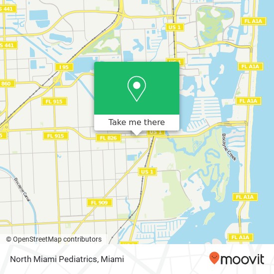 Mapa de North Miami Pediatrics