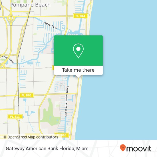 Mapa de Gateway American Bank Florida