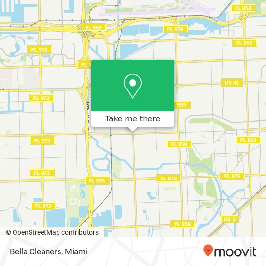 Bella Cleaners map