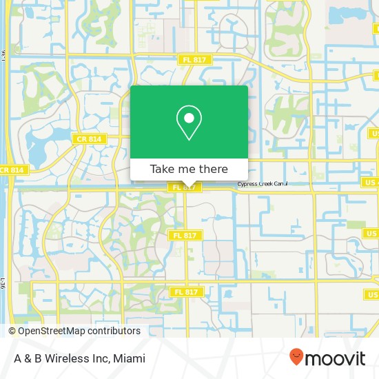 A & B Wireless Inc map