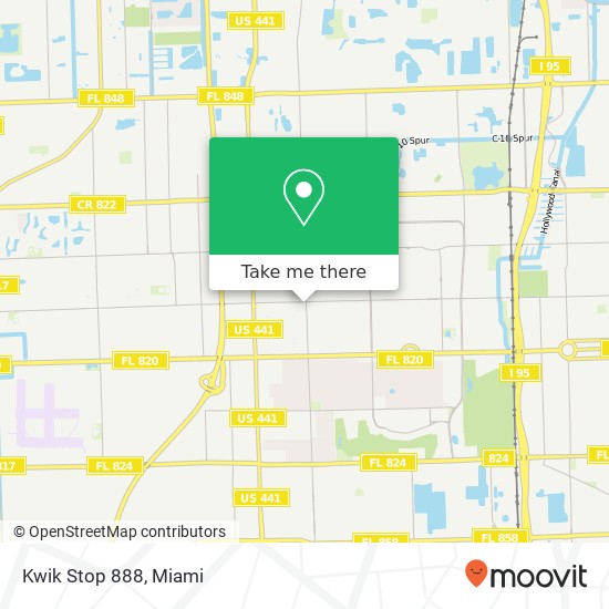 Kwik Stop 888 map