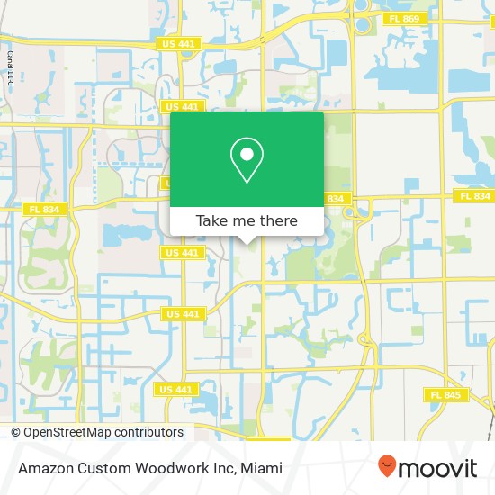 Mapa de Amazon Custom Woodwork Inc