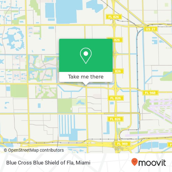 Blue Cross Blue Shield of Fla map