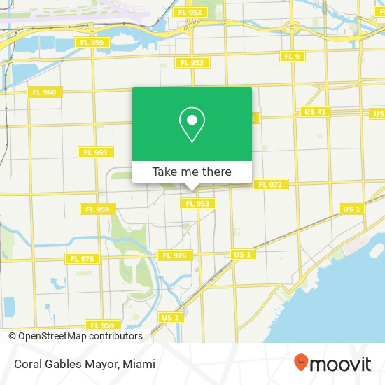 Mapa de Coral Gables Mayor