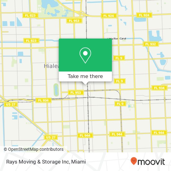 Mapa de Rays Moving & Storage Inc