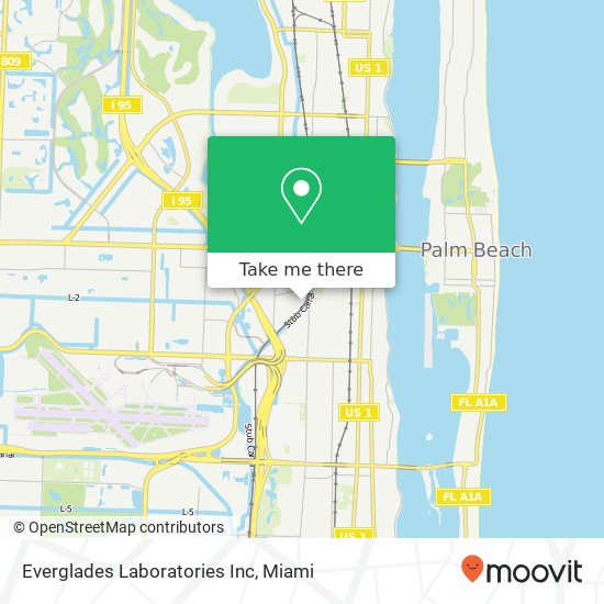 Mapa de Everglades Laboratories Inc