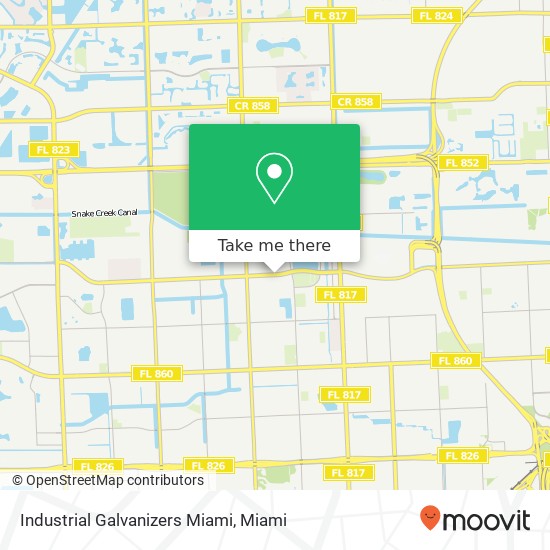 Industrial Galvanizers Miami map