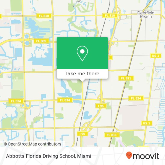 Abbotts Florida Driving School map