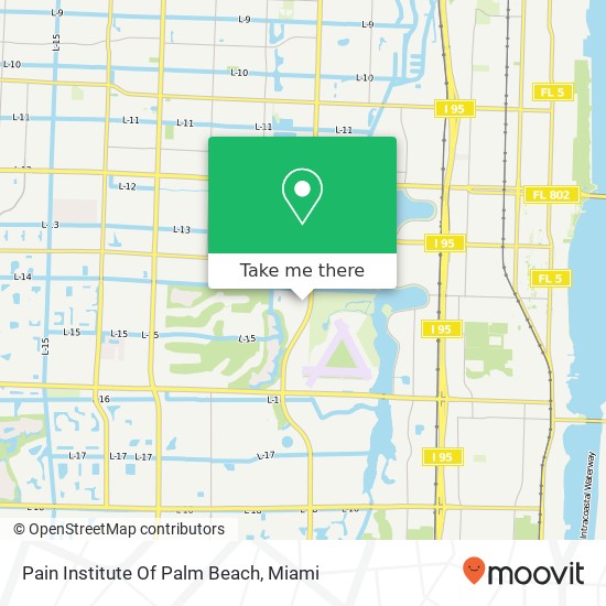 Mapa de Pain Institute Of Palm Beach