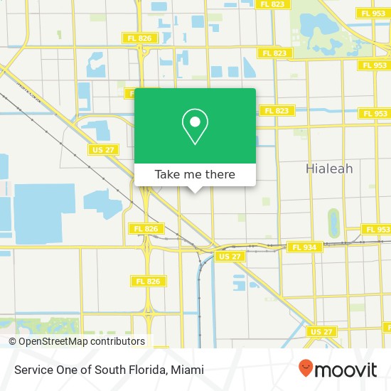 Mapa de Service One of South Florida