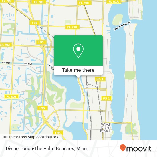 Divine Touch-The Palm Beaches map
