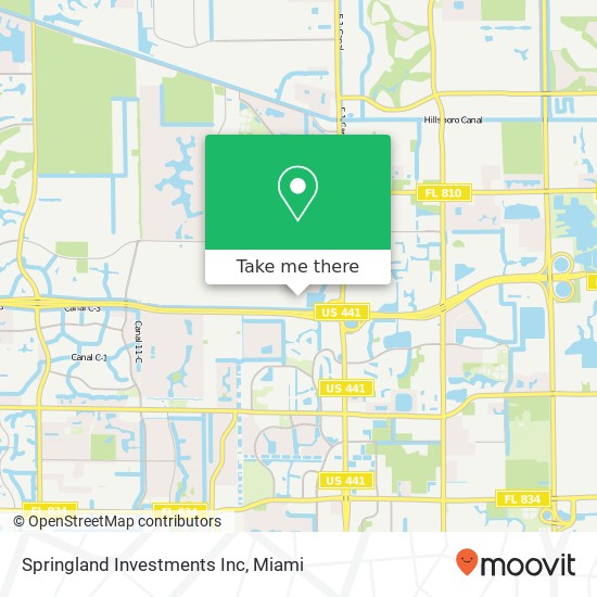 Mapa de Springland Investments Inc