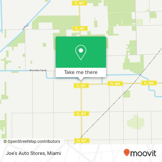 Joe's Auto Stores map