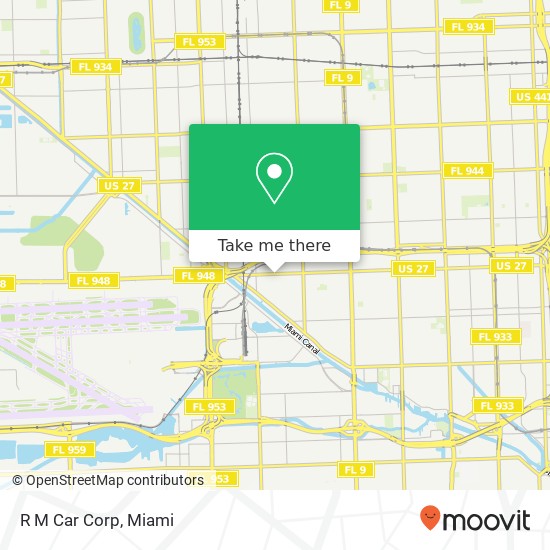 R M Car Corp map