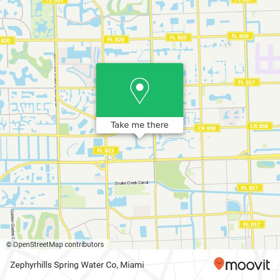 Mapa de Zephyrhills Spring Water Co