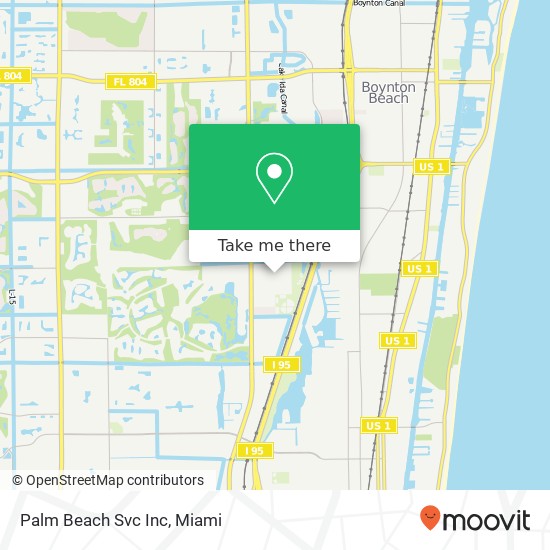 Palm Beach Svc Inc map