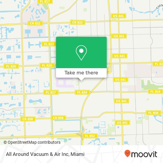 Mapa de All Around Vacuum & Air Inc