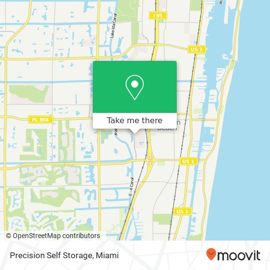 Mapa de Precision Self Storage