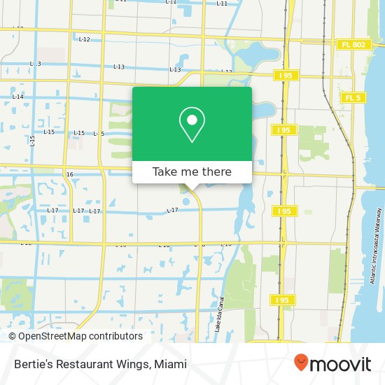 Mapa de Bertie's Restaurant Wings