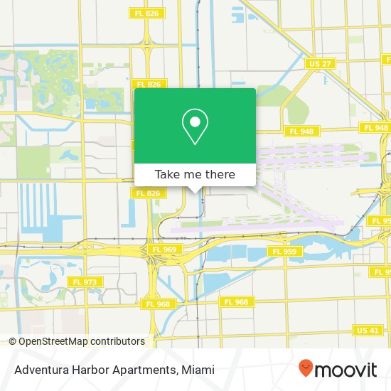 Adventura Harbor Apartments map