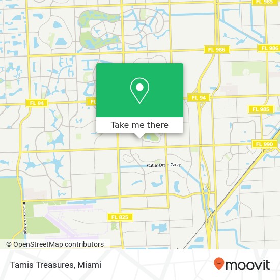 Tamis Treasures map