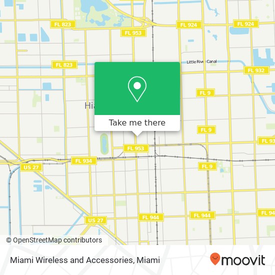 Mapa de Miami Wireless and Accessories