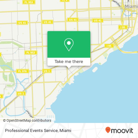 Professional Events Service map