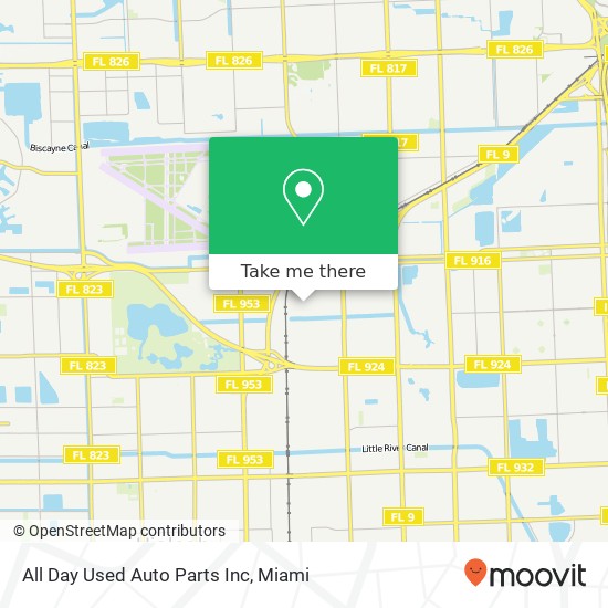 All Day Used Auto Parts Inc map