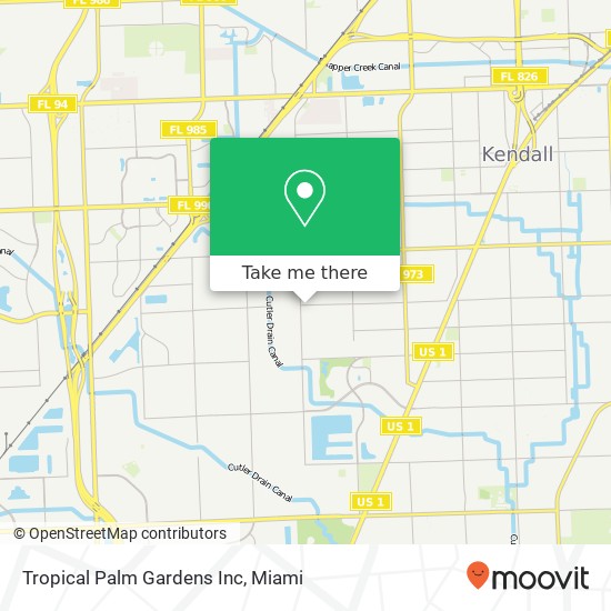 Tropical Palm Gardens Inc map