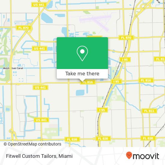 Fitwell Custom Tailors map