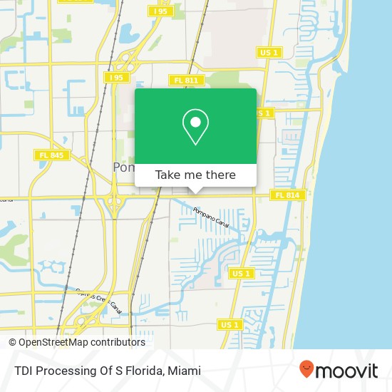 Mapa de TDI Processing Of S Florida
